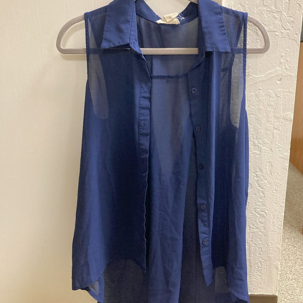 Sans Souci Button Up Blouse Sleeveless